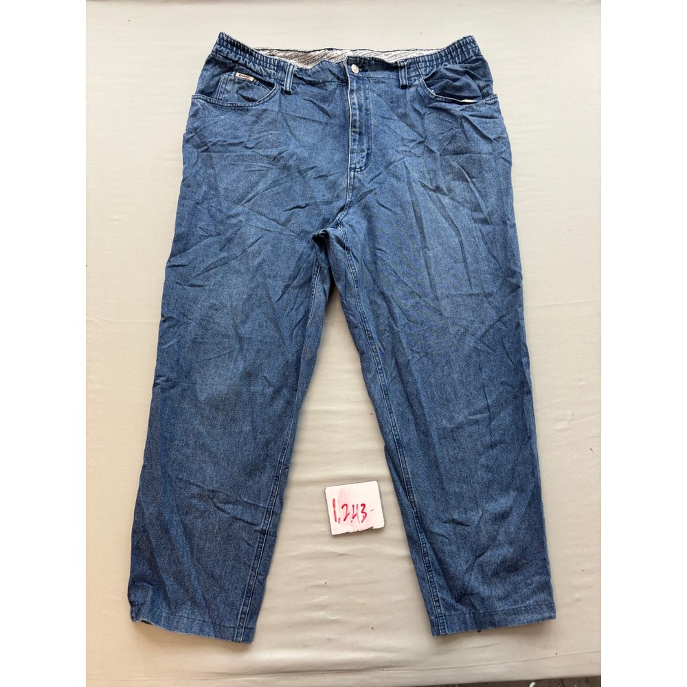 Gitano Jeans Womens 20W Medium Wash Elastic Waist Cotton Straight Leg Denim